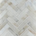 1x4 Inch Herringbone Warm White Polished