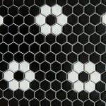 1 Inch Hexagon Flower Black White