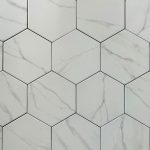 8 Inch Hexagon Calacatta White