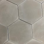 8 Inch Hexagon Light Gray