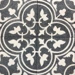 8X8 London Terrazzo Black White