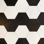 CT 10 Inch Hexagon Black White