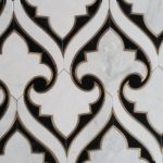 Damask Black White Brass