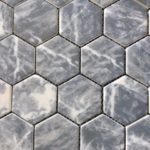 Recycled Glass Hexagon Bardiglio 2 Inch