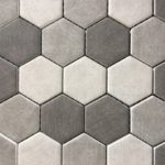 Recycled Glass Hexagon Gray Mix 2 Inch