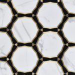 Tinkle Calacatta Nero Marquina Brass