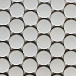 White Penny Round 2 Inch 1 Inch Gloss Matt